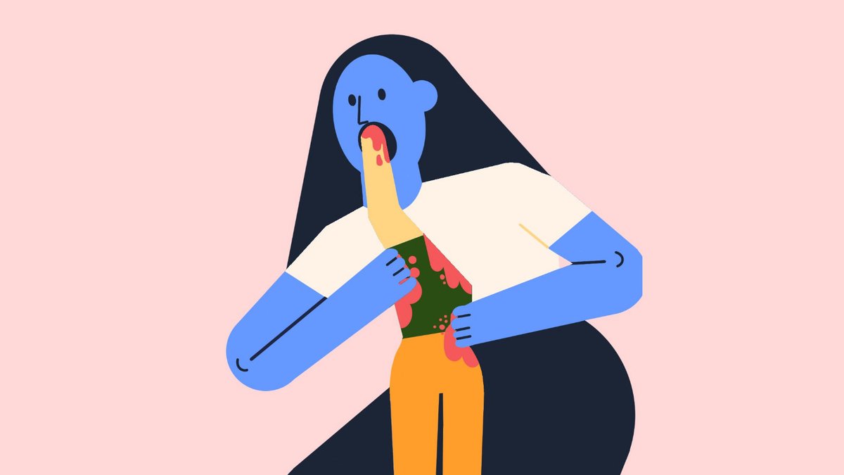Corporate Memphis parody of Saturn Devouring his Son