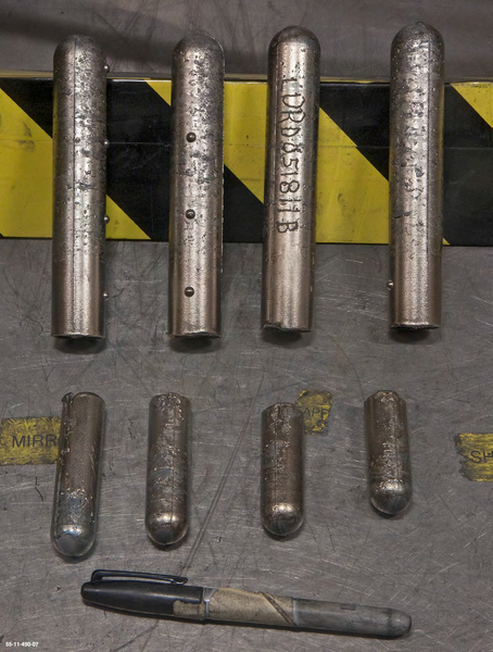 Eight rods of plutonium within inches of touching.